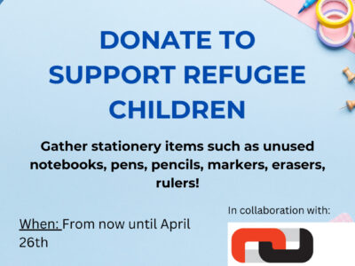 Stationery Drive for Refugee Children